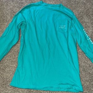 Boys vineyard vines long sleeve t shirt (teal)